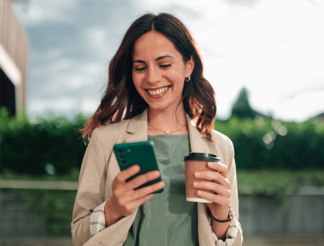 happy female user